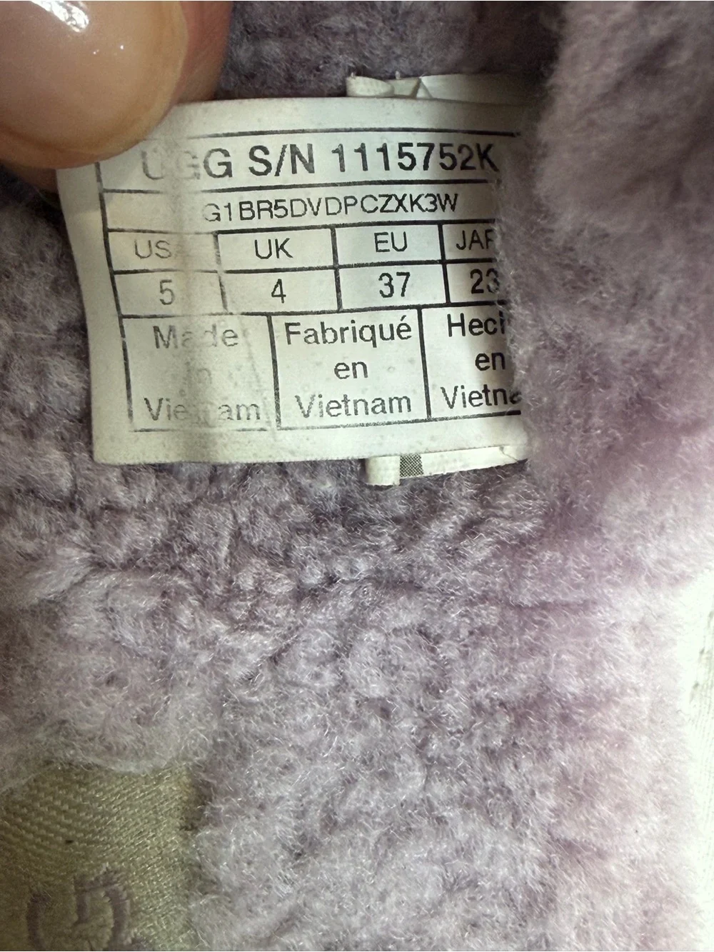UGG Girls Size 5 Kids' Oh Yeah Slipper 1115752K Lilac Purple Slide Comfy
